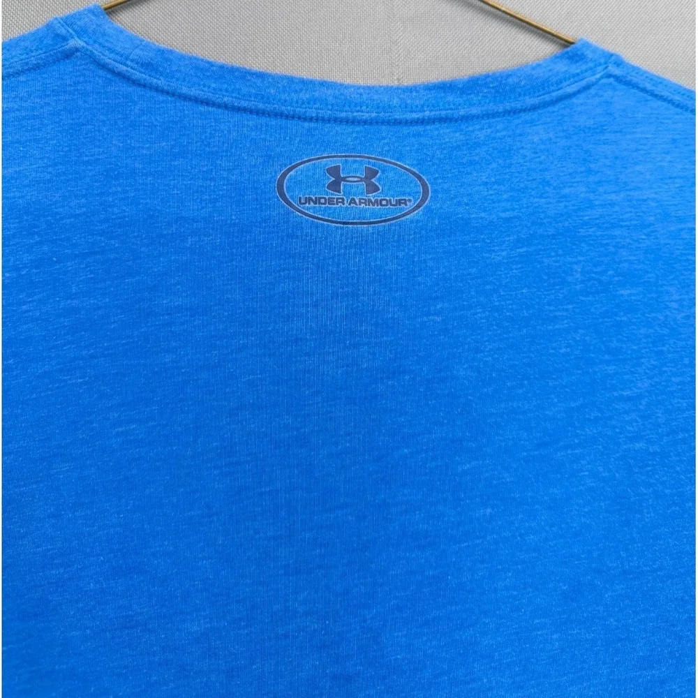 Under Armour HeatGear Mens 2XL Blue Loose Fit Short Sleeve T-Shirt Activewear - Picture 5 of 5